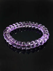 Handmade Rhombus - Cut Brazilian Amethyst Bracelet: Exquisite Crystal Elegance