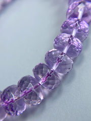 Handmade Rhombus - Cut Brazilian Amethyst Bracelet: Exquisite Crystal Elegance
