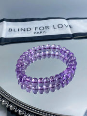 Handmade Rhombus - Cut Brazilian Amethyst Bracelet: Exquisite Crystal Elegance